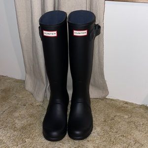 Womens Original Tall Hunter Boots Matte Black sz 7